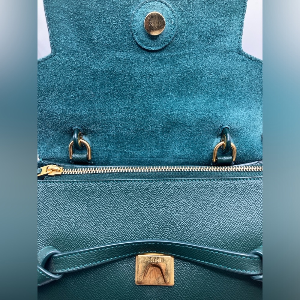 Celine Micro Belt Bag in Grained Calfskin Amazone Green - Picture 10 of 15